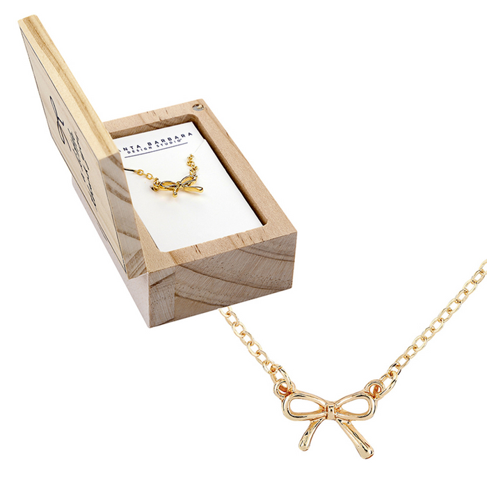 Treasure Box Bow Necklace - A Little Thank You