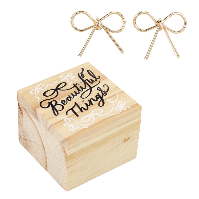 Treasure Box Bow Earrings - Beautiful Things