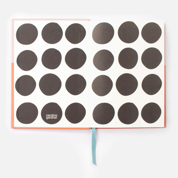 Orange Pale Pink Colour Block Small Casebound Notebook