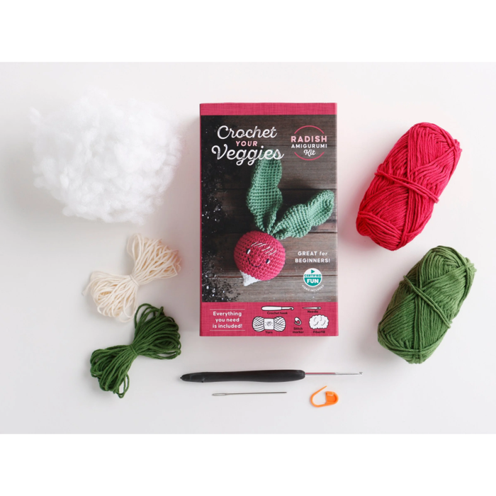 Crochet Your Veggies Amigurumi Kit Radish