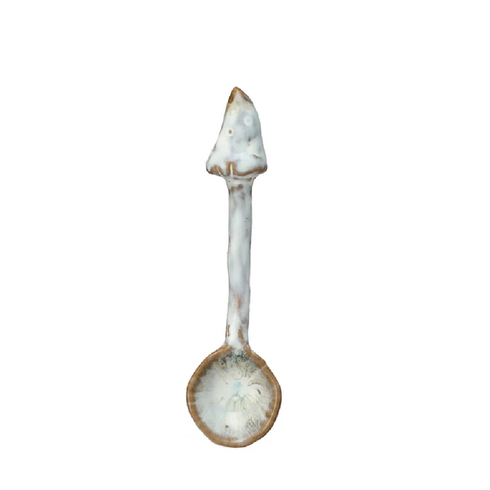 Stoneware Spoon w/ Mushroom Handle