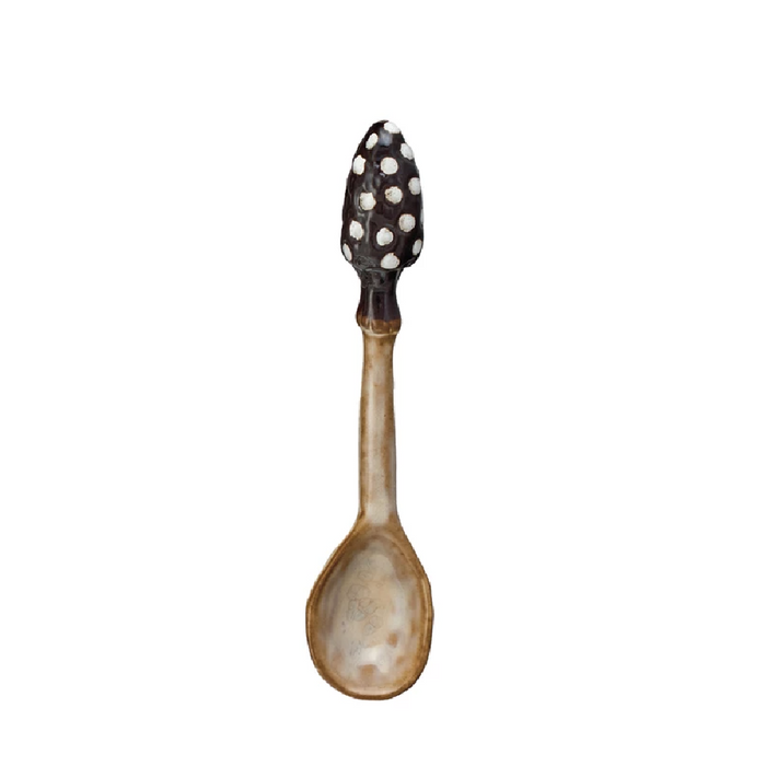 Stoneware Spoon w/ Mushroom Handle