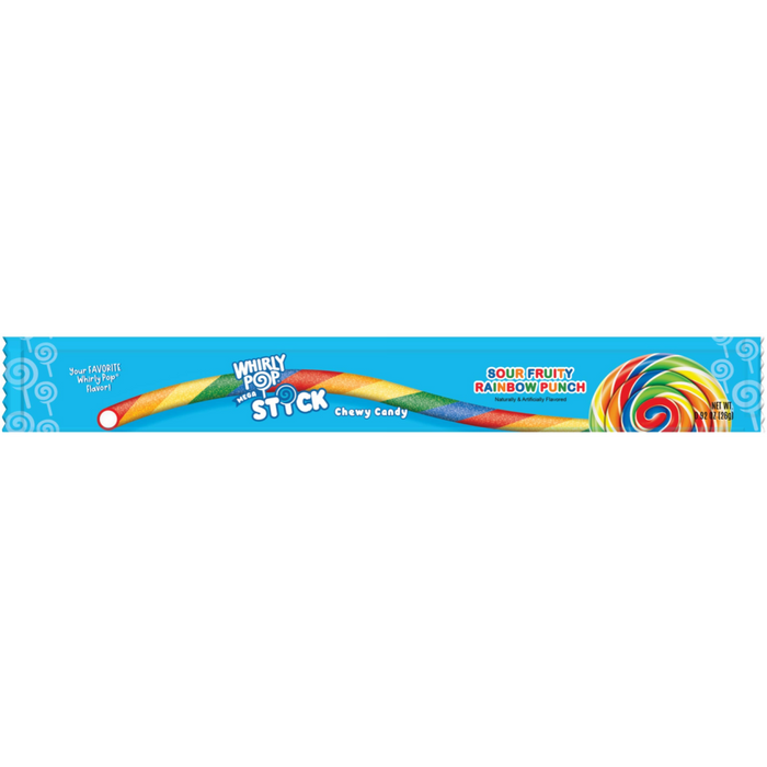 Whirly Pop Mega Stick Sour Fruity Chewy Candy