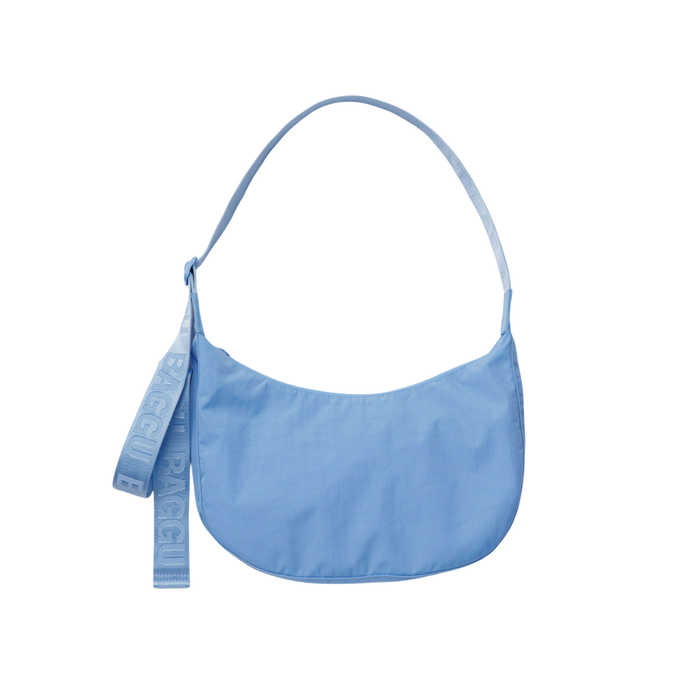Medium Nylon Crescent Bag - Piscine