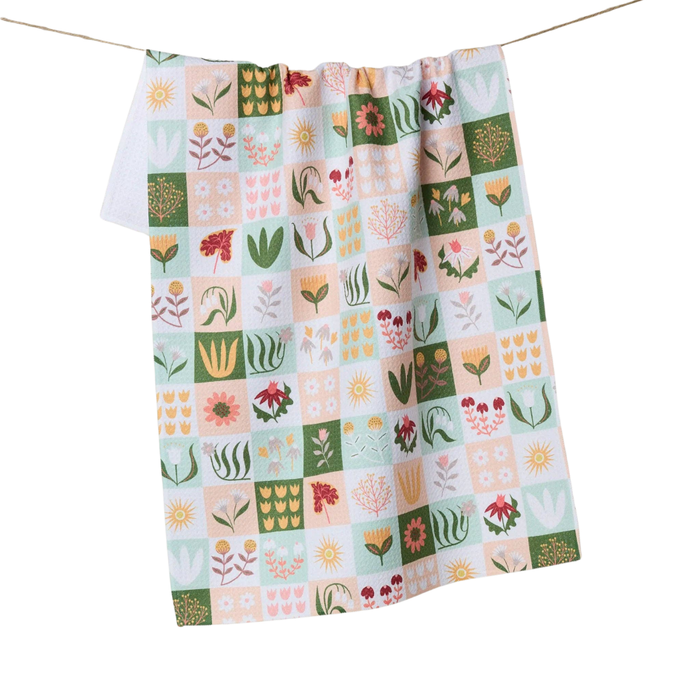Patchwork Garden Tea Towel