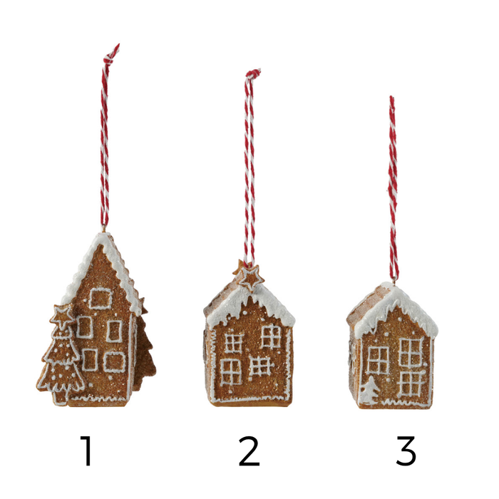 Resin Gingerbread House Ornament