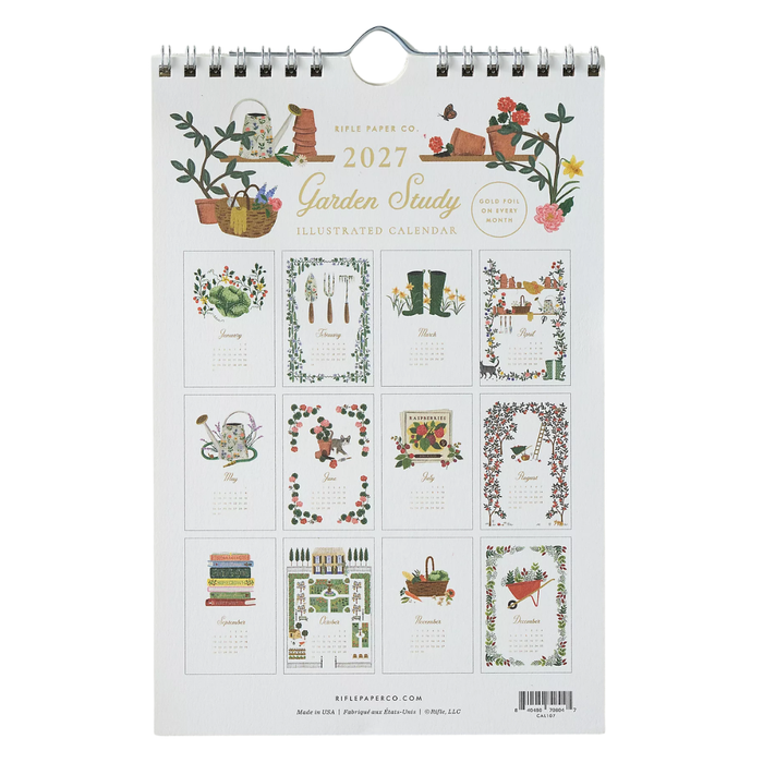2027 Garden Study Kitchen Calendar