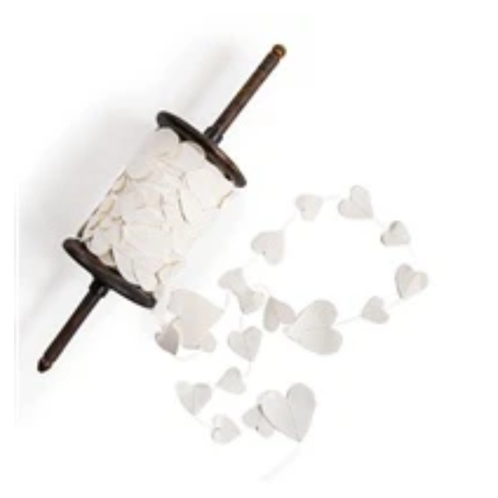 White Heart Garland