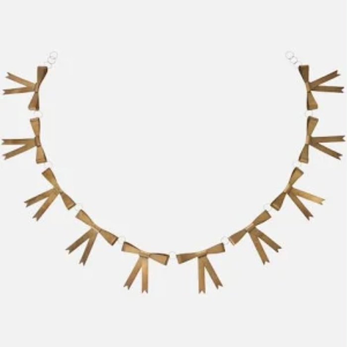Gold Bow Metal Garland