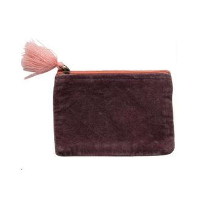 Velvet Zip Pouch