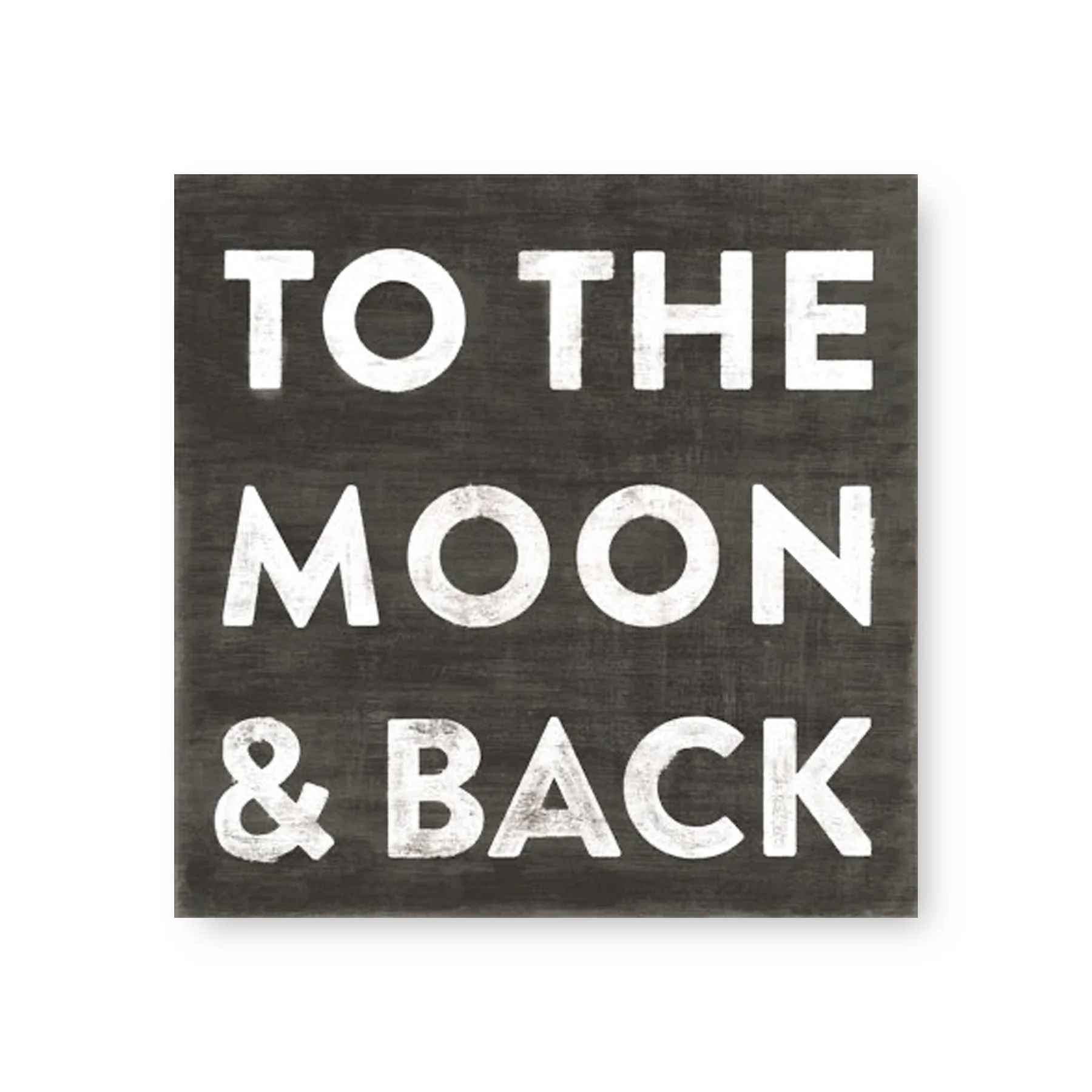 to the moon and back art tile on white background