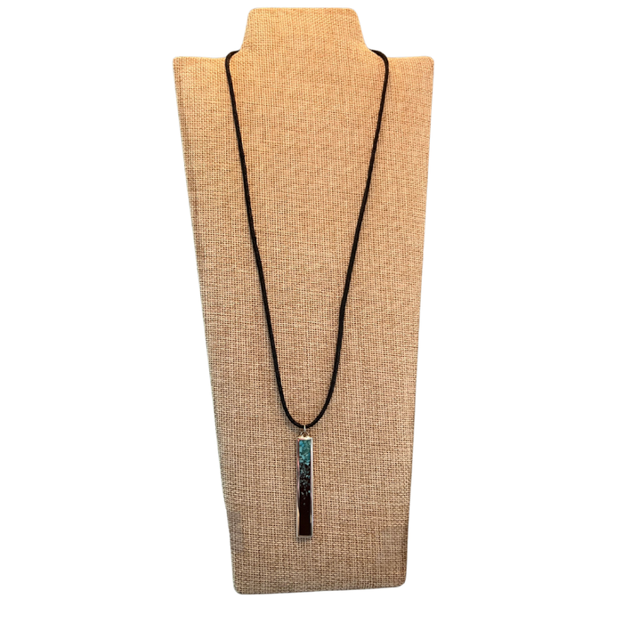 Luxe Dune Bar Necklace Turquoise Gradient