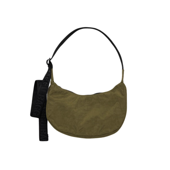 Small Nylon Crescent Bag - Seaweed
