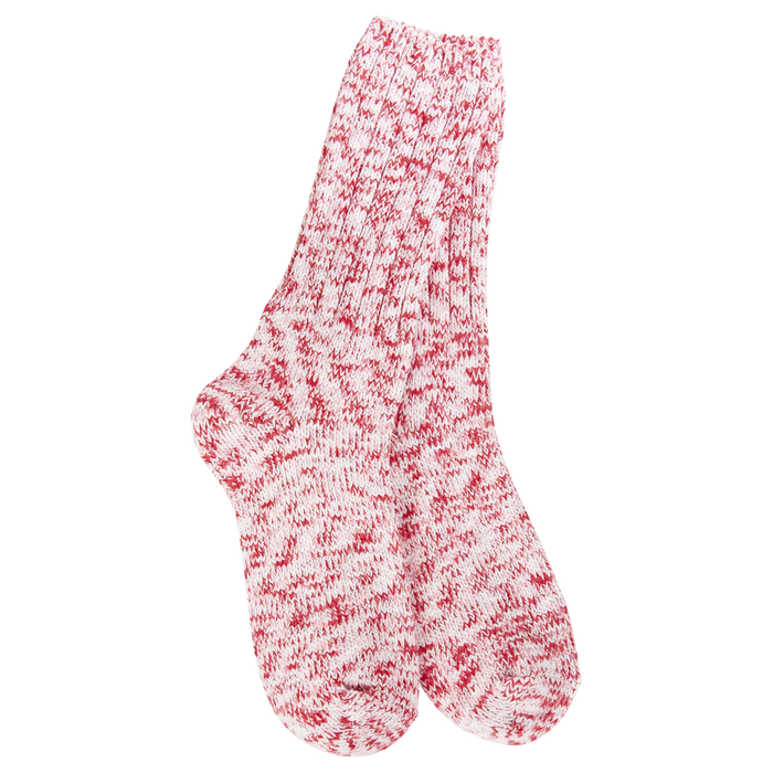 pair of Red and White Ragg Socks 