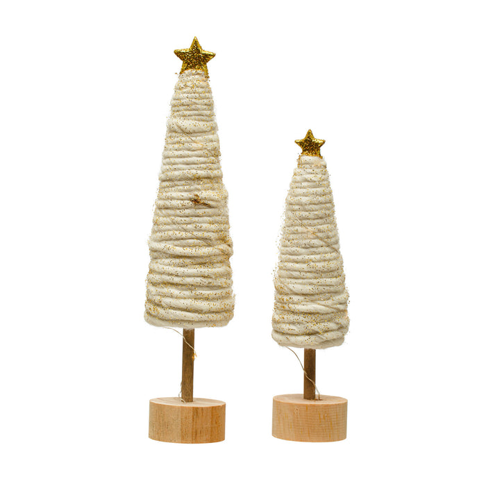 Wool Tree w/ Gold Sparkle and Star