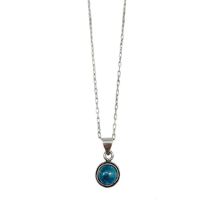 Handcrafted Semiprecious Small Stone Necklace - Apatite