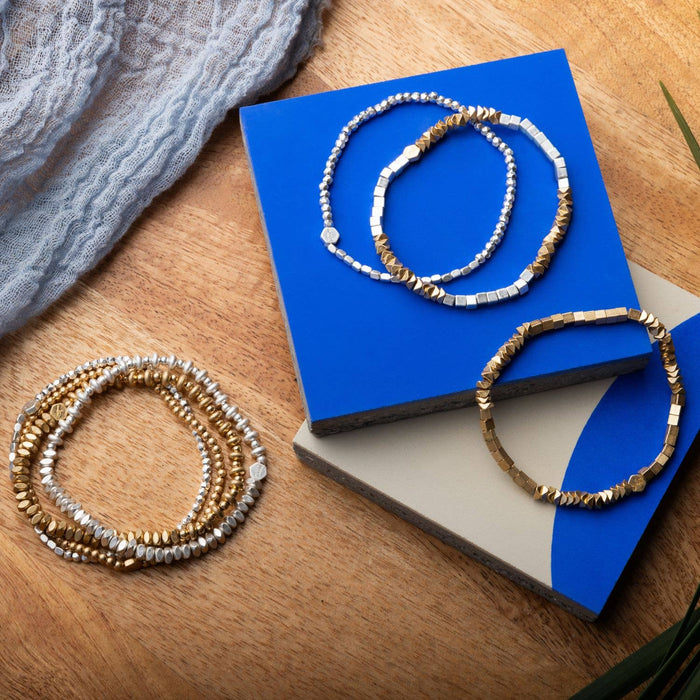 Mini Metal Stacking Bracelet - Gold/Silver