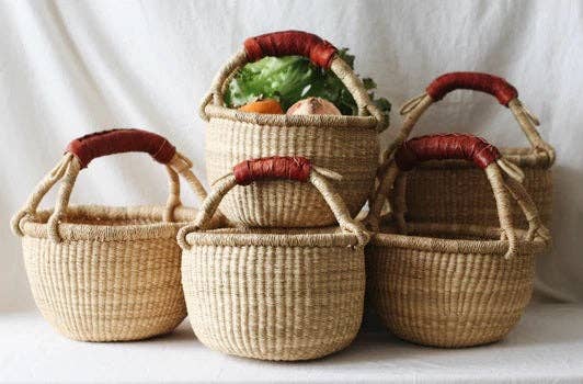 African Ghana Bolga Basket - Dye Free