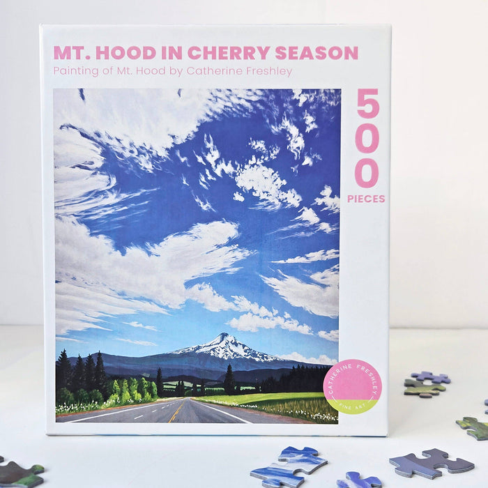 Mt. Hood in Cherry Season - 500 piece puzzle