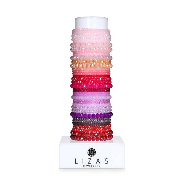 Clarksville 8mm Crystal Bracelet- Lilac