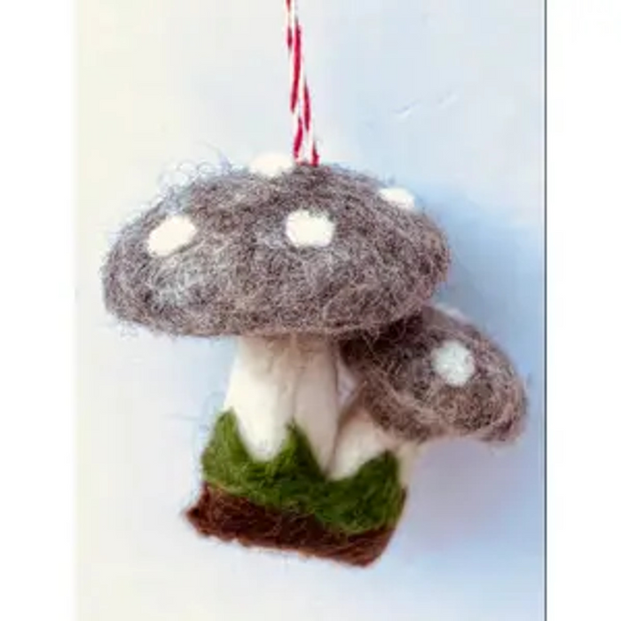 Grey Mushrooms Ornament