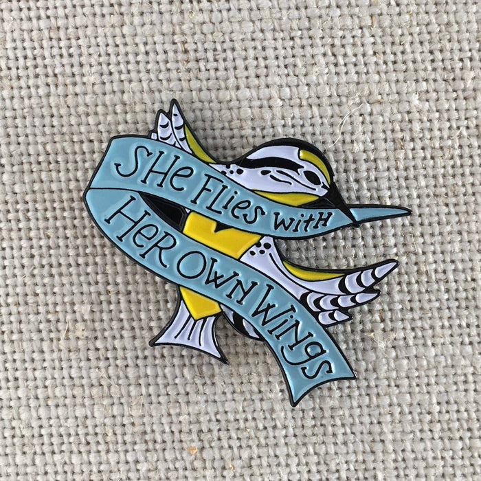 She Flies with Her Own Wings Lapel Pin