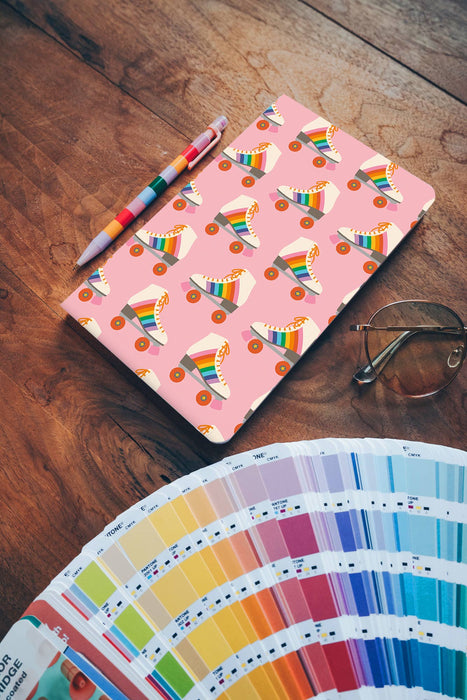 Rollerskates Layflat Notebook