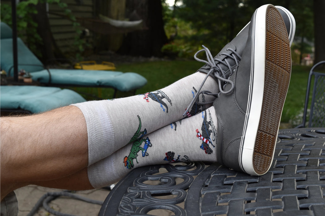 Dinosaur Bamboo Men's Crew