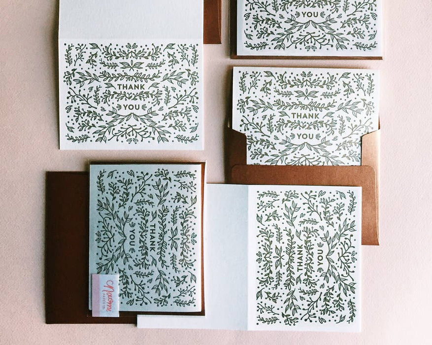 Letterpess Thank You Card