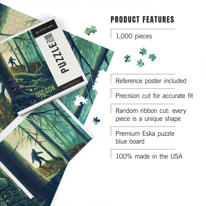 Oregon Bigfoot in Forest 1000-Piece Puzzle | Wanderer Series