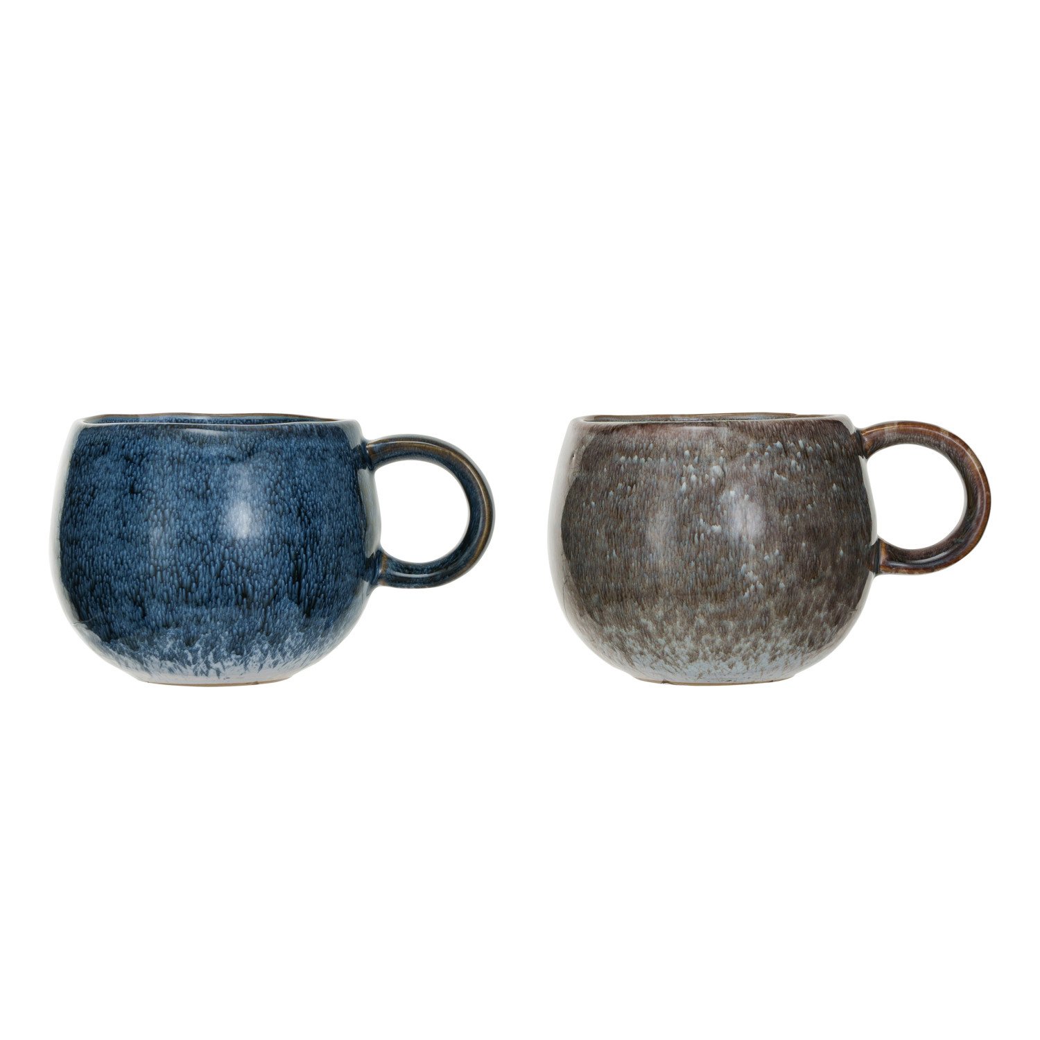 Blue and Brown mug on a white background