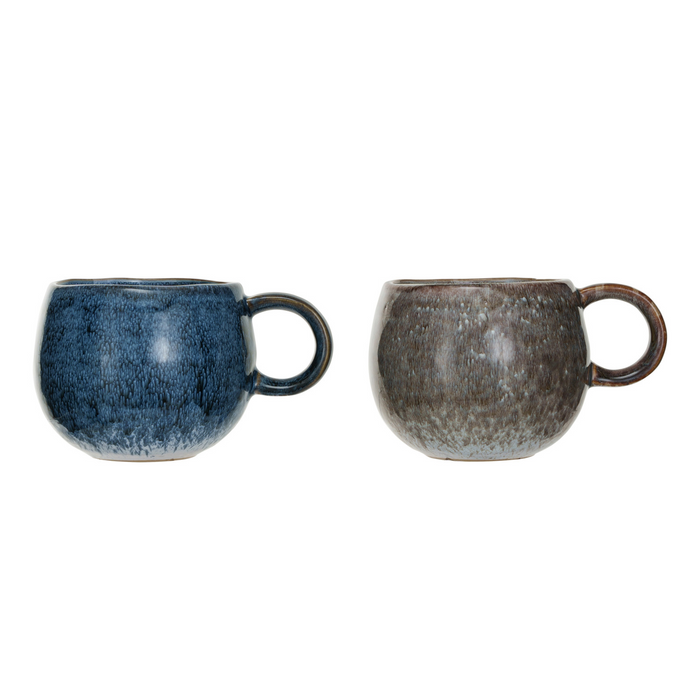 Blue and Brown mug on a white background