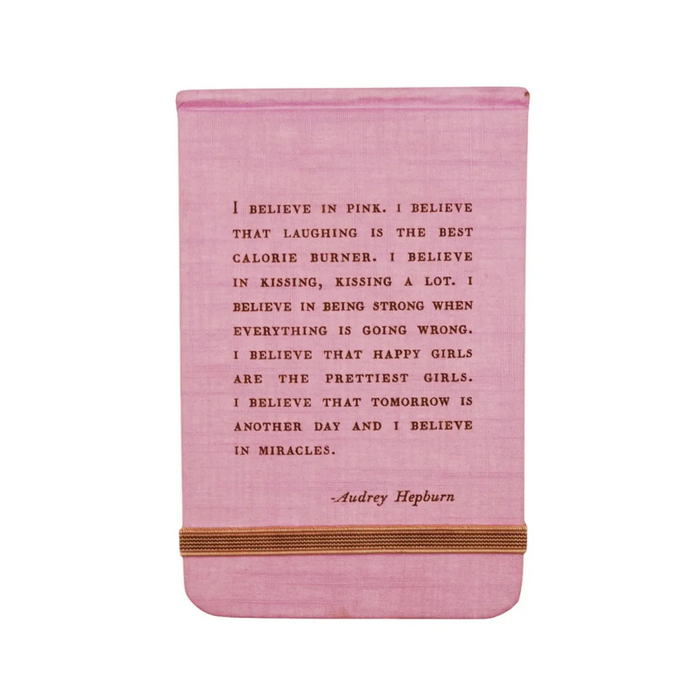 I Believe In Pink (Audrey Hepburn) Fabric Notebook