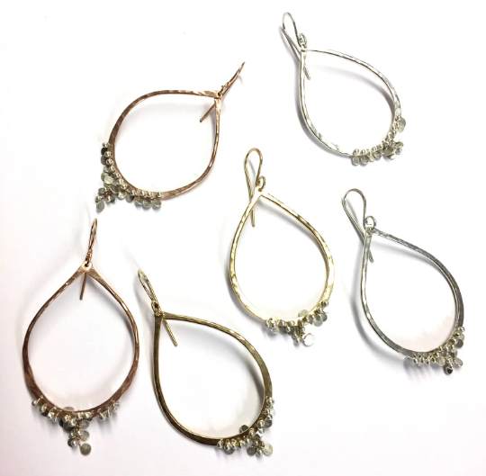 Large Tear Confetti Earrings
