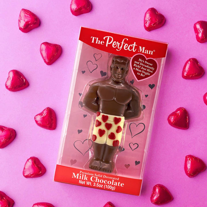 The Perfect Man Decorated Milk Chocolate, 3.5oz, 6ct