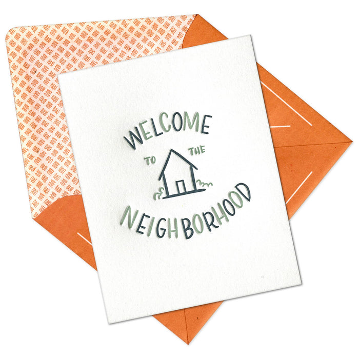 Welcome to the Neighborhood Letterpress New House Card