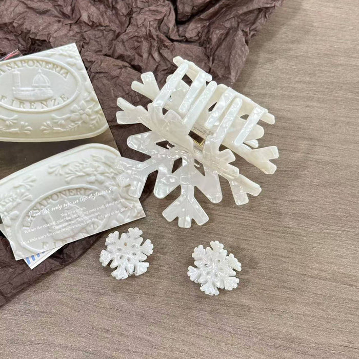 Frosty Snowflake Hair Clip, Winter Hair Accessories