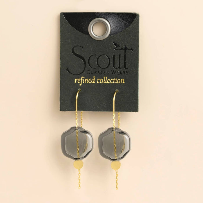 Refined Glass Organic Threader - Smoke/Gold