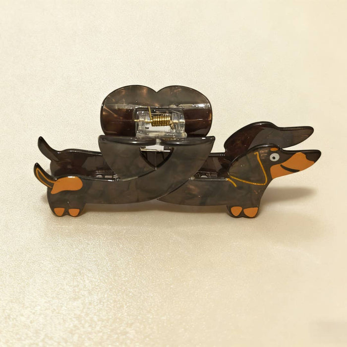 Adorable Heart Body Dachshund Dog Hair Clip