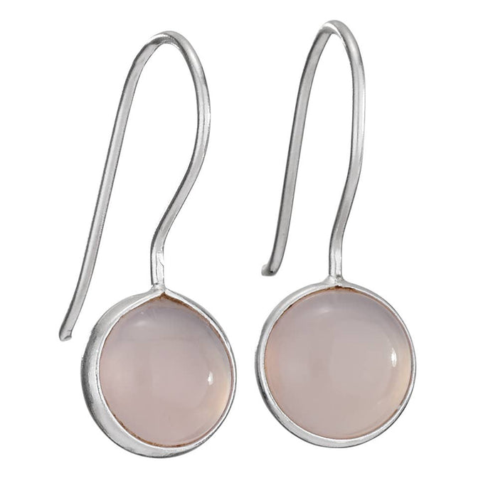 Pretty In Pink Sterling Silver Rose Quartz Earrings