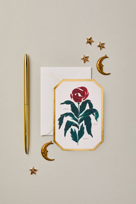 Love You More Die Cut Valentines Love Card