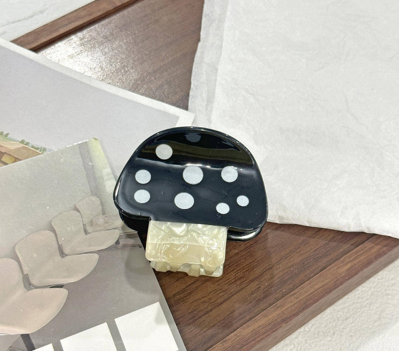 Polka - Dot Mushroom Hair Claw Clips