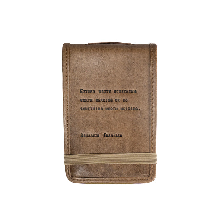 Blank Leather Journals with Engraved Quotes