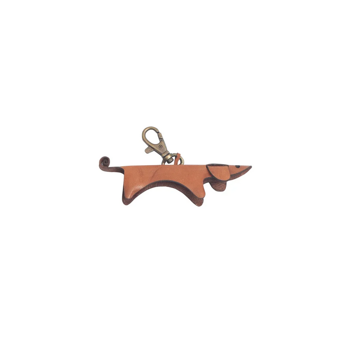 Leather Dachshund Keychain