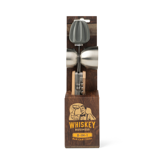 Brodeo Drive Whiskey Business 8-in-1 Bar Cart Tool