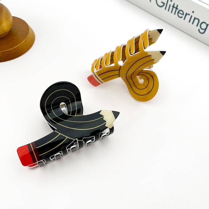 Pencil Claw Clip, Playful Stationery-Inspired Hair Clip