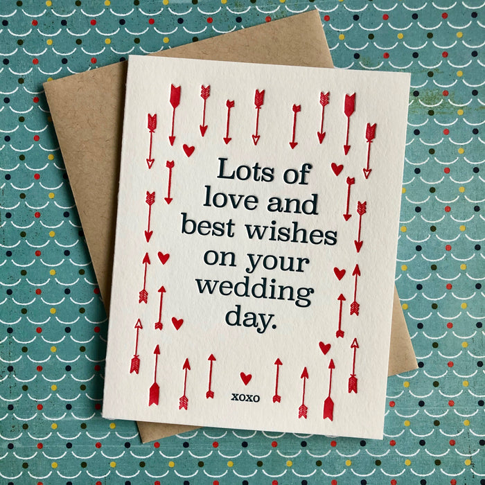 Arrow Love & Wish - letterpress card