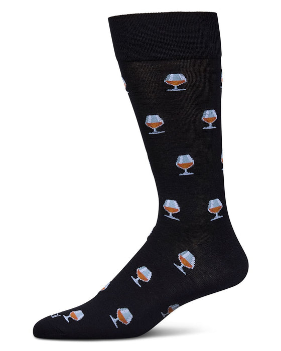 socks with brandy glasses
