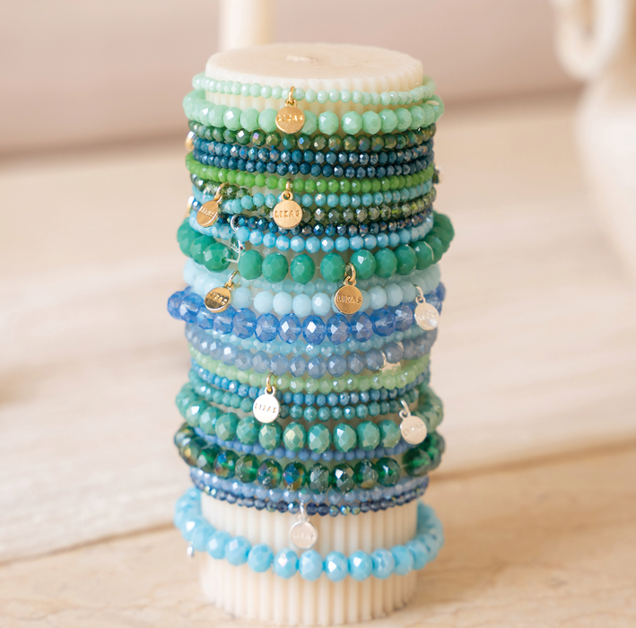 Nashville 6mm Crystal Bracelet- Teal