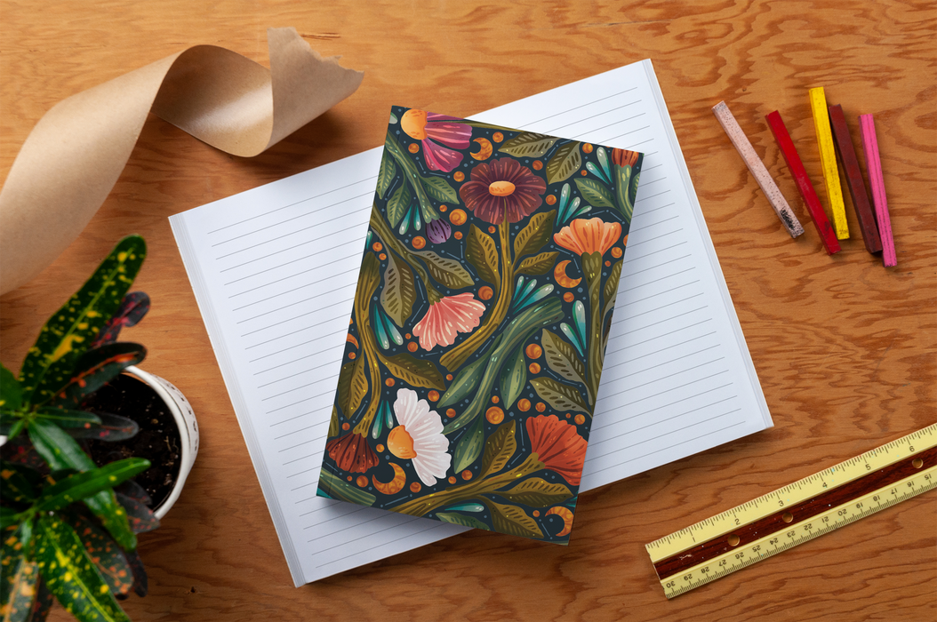 Nightsky Floral Classic Layflat Journal Notebook